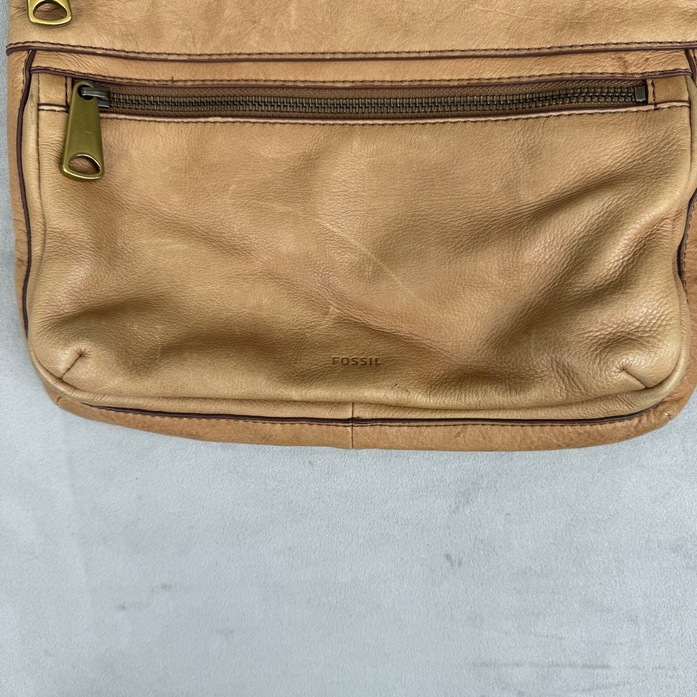 Vintage Fossil Explorer  Brown Pebbled soft Leather Shoulder Bag *NO STRAP* - Picture 2 of 14